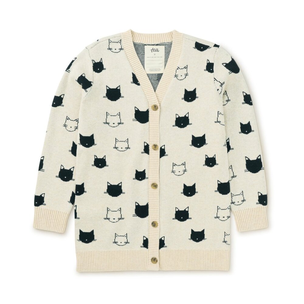 Long Cat Cardigan - Tea Collection  - M - 6/7